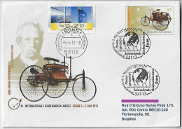 Germany 2011 Postal Stationery Cover 21st International Philately Fair In Essen Motor Vehicle Patented By Friedrich Benz - Briefomslagen - Gebruikt