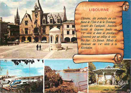 33 - Libourne - Multivues - Automobiles - Kiosque à Musique - Flamme Postale - CPM - Voir Scans Recto-Verso - Libourne