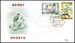 1864+1866 - FDC - Sporten  #8  P517 - 1971-1980