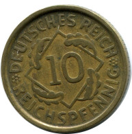 10 REICHSPFENNIG 1925 D ALLEMAGNE Pièce GERMANY #DB937.F.A - 10 Rentenpfennig & 10 Reichspfennig