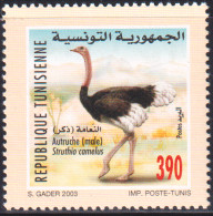 2003-Tunisie / Y&T 1492--  Faune & Flore; Autruche  - 1V / MNH***** - Straussen- Und Laufvögel