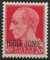 OIJO3N - 1941 Occup. Milit. Ital. ISOLE JONIE, Sass. Nr. 3, Francobollo Nuovo Senza Linguella **/ - Islas Jónicas