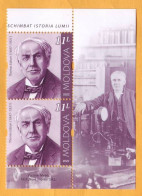 2022  Moldova Personalities Who Changed The World History 175 Thomas Edison (1847-1931), American Inventor. 2v Mint - Moldova