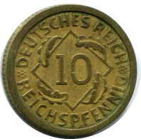 10 PFENNIG 1925 A GERMANY Coin #AW977.U.A - 10 Renten- & 10 Reichspfennig