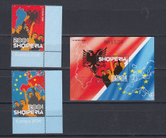 Europa Cept 2006 Albania 2v (corners) + M/s ** Mnh (59401) - 2006