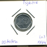 20 HELLER 1994 REPÚBLICA CHECA CZECH REPUBLIC Moneda #AP717.2.E.A - Repubblica Ceca