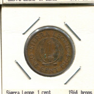 1 CENT 1964 SIERRA LEONE Münze #AS385.D.A - Sierra Leone