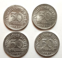 Germania 50 Pfennig, 1921/22 (V-33 - 50 Renten- & 50 Reichspfennig