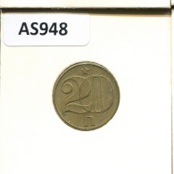 20 HALERU 1982 CHECOSLOVAQUIA CZECHOESLOVAQUIA SLOVAKIA Moneda #AS948.E.A - Cecoslovacchia