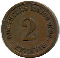 2 PFENNIG 1906 F DEUTSCHLAND Münze GERMANY #DB131.D.A - 2 Pfennig