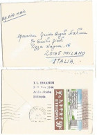 Ethiopia Visit Card Air Mail Cover Addis Ababa 26apr1972 To Italy With New Post Office Bldg C.50 Solo Franking - Äthiopien