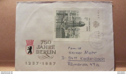 DDR: Brief Mit 1 M "750 Jahre Berlin" Aus Dresden Vom 25.6.88 Knr: Block 84 Auf FDC-Umschlag - 1981-1990