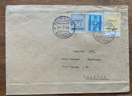 SICILIA - OCCUPAZIONE ANGLO-AMERICANA : 30+60+ 10c. Segnatasse Da SANT'ALFIO * CATANIA * 2/7/44 A PALERMO  - RR - Ocu. Anglo-Americana: Sicilia