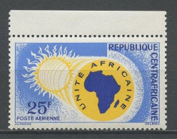 CENTRAFRICAINE 1963 PA 11 ** Neuf MNH Superbe Unité Africaine Soleil Carte - Central African Republic