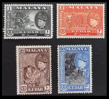 (TI)(MLYKED57-3) MALAYSIA MALAYA 1957 KEDAH, Neufs, * , MH  Sultan - Malaya (British Military Administration)