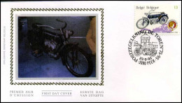 2615 - FDC Zijde - Oude Belgische Motoren  #1   - 1991-2000