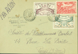 1ère Liaison Aérienne Fort De France Pointe à Pitre Saint Martin Porto Rico SEPT 1948 YT Guadeloupe N°184 195 211 - Lettres & Documents