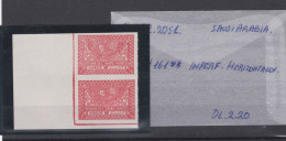 001223/Saudi Arabia/1934 Sg331Aa 1/2g Red Horizontal Imperf MNH Pair - Arabia Saudita