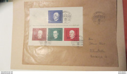 BRD: Brief Mit Block 4 Zum 1. Todestag Von Konrad Adenauer SoSt. 19.4.1968 FDC  Knr: Block 4 - 1950-1970