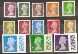 Grande-Bretagne 2009/2022 - 4ème Série Machin - Adhésifs Avec 2 Sécurités Ovales -  Petit Lot De 15 ° - 3 QR Codes - Used Stamps