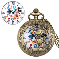 Montre Gousset NEUVE Pocket Watch - Mickey Et Donald - Taschenuhren