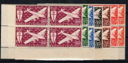 Nouvelle Caledonie - YV PA 46 à 52 N** MNH Luxe Complète Londres En Blocs De 4 CdF , Cote 64+ Euros - Ungebraucht