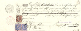 BELGIE 1884 - ONTVANGSTBEWIJS DD 23/07/1887 MET POSTZEGELS N° 48 (2 X) En N° 51 - OBP 515.00 € - 1884-1891 Leopold II