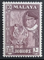 (TI)(MLYJO57-5) MALAYSIA MALAYA 1957 JOHORE, Neufs, ** , MNH, 10cents - Johore