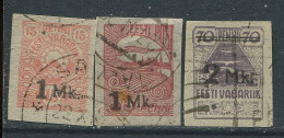 Estonia:Used Overprinted Stamps Gulls And Tallinn Silhouette, 1 Mark And 2 Mark, 1920 - Estonia