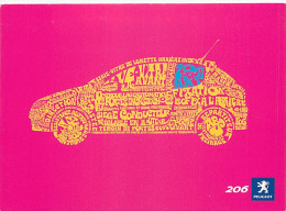 Automobiles - Peugeot 206 - Carte Publicitaire - Carte Neuve - CPM - Voir Scans Recto-Verso - PKW