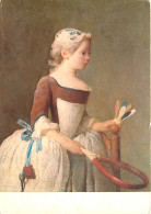 Art - Peinture - Jean Baptiste Chardin - La Fillette Au Volant - Little Girl With Shuttlecock, 1737 - CPM - Voir Scans R - Malerei & Gemälde