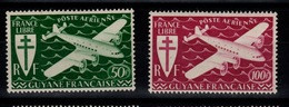 Guyane - YV PA 26 & 27 Complete N** MNH Luxe , Serie PA De Londres Cote 5 Euros - Unused Stamps