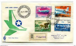 Somalia AFIS FDC Venetia 1964 Lineee Aeree  Viaggiata Racc. Per L'Italia - Somalia (AFIS)