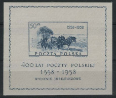 Polen BL22 ** - 400 Years Of Polish Post - 1558 -1958 - Poland - Polska - Blocks & Kleinbögen