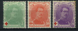België 129/31 * - Koning Albert I - Rode Kruis - 1914-1915 Croce Rossa