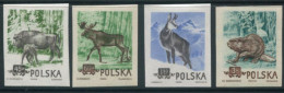 POLAND 1954 Protected Animals Imperforate LHM / *.  Michel 885-88B - Neufs