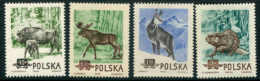 POLAND 1954 Protected Animals Perforated LHM / *.  Michel 885-88A - Nuevos