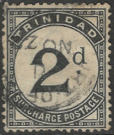 Trinidad. 1885 Postage Due. 2d Used. Watermark Crown CA. SG D2. M4025 - Trinidad En Tobago (...-1961)