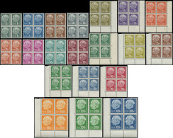 SARRE Poste ** - 391/410, Tous En Blocs De 4, Complet: Heuss - Cote: 280 - Unused Stamps