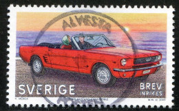 Réf 77 < SUEDE Année 2009 < Yvert N° 2663 Ø Dent 4 Cotés Used < SWEDEN < Voiture Automobile < Ford Mustang - Usati