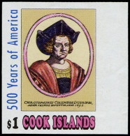 COOK Poste ** - 1018, Non Dentelé Bdf (tirage 150): C. Colomb - Cook Islands