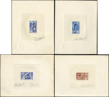 NIGER Poste EPA - 165/6 (bleu) + 167 (brun) + 168 (bleu), 4 épreuves D'artiste, Signées: Athlétisme - Otros & Sin Clasificación