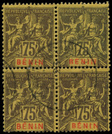 BENIN Poste O - 44, Bloc De 4 (début De Découpe): 75c. Groupe - Cote: 100 - Sonstige & Ohne Zuordnung