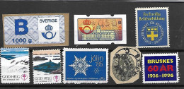 SUEDE -DIVERS-8 TRES BEAUX  TIMBRES NEUFS ET OBLITERES -PAS EMINCES- - Variétés Et Curiosités