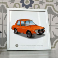 Poster Renault 12 R12 TS Orange - Auto's