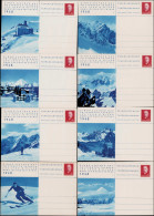 TCHECOSLOVAQUIE Entiers Postaux N - Michel P 100/102, 3 Séries Complètes (32 Entiers) - Postcards