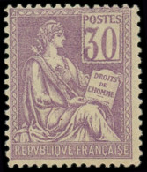 FRANCE Poste ** - 115, Signé Scheller, Tb: 30c. Violet - Cote: 320 - Neufs