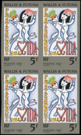 WALLIS & FUTUNA Poste ** - 510, Bloc De 4 Non Dentelé: Lutte Contre Le Sida (Maury) - Cote: 48 - Unused Stamps