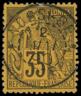 NOSSI-BE Poste O - TP N°56, Cad Nossi-Bé, Seul En Haut: 35c. Violet-noir Sur Orange - Cote: 425 - Used Stamps