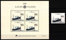 Madeira 118 A Und Block 9 Postfrisch Schifffahrt / CEPT #KC064 - Madeira